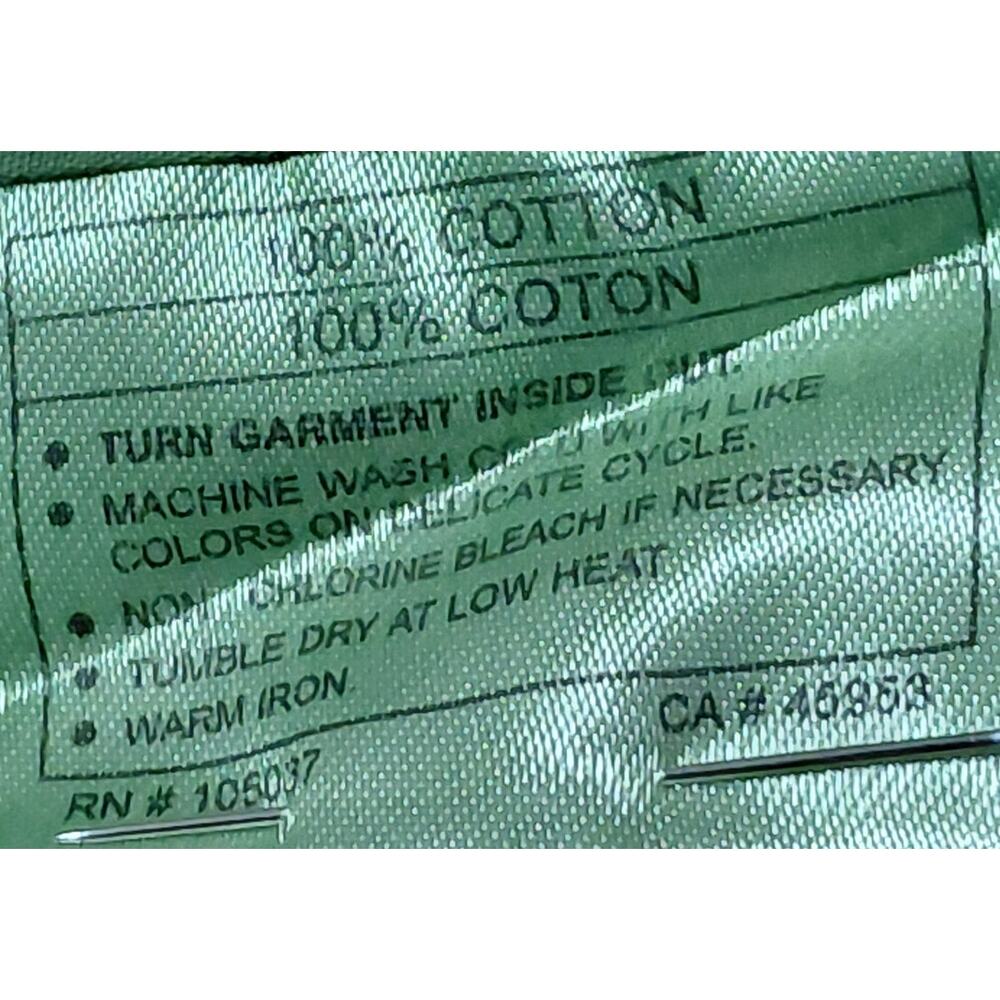 ARIAT WMS Maya Snap Cotton Shirt Green Solid Long Sleeve Women Size M - Picture 10 of 11